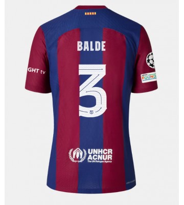 Barcelona Alejandro Balde #3 Hjemmebanetrøje 2023-24 Kort ærmer